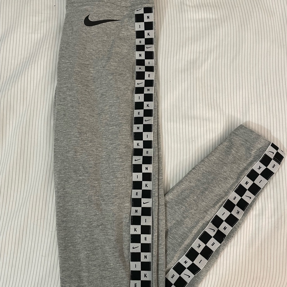 Nike Grey CheckerBoard Tights Size XS